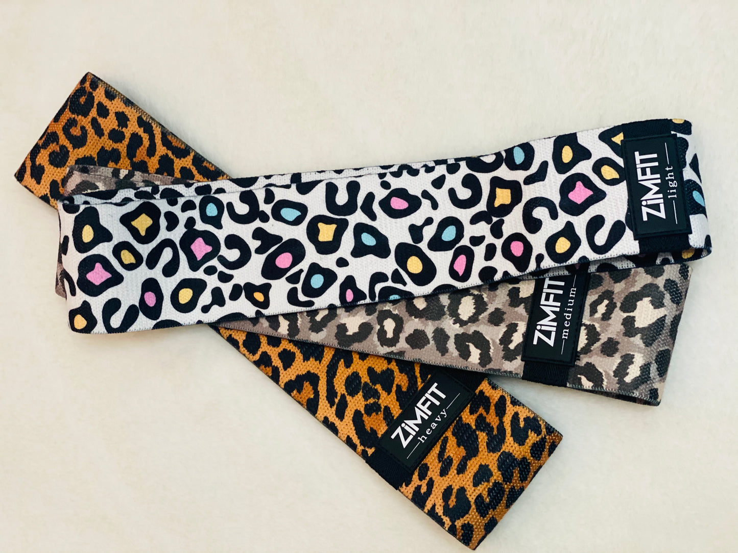 Leopard print resistance bands