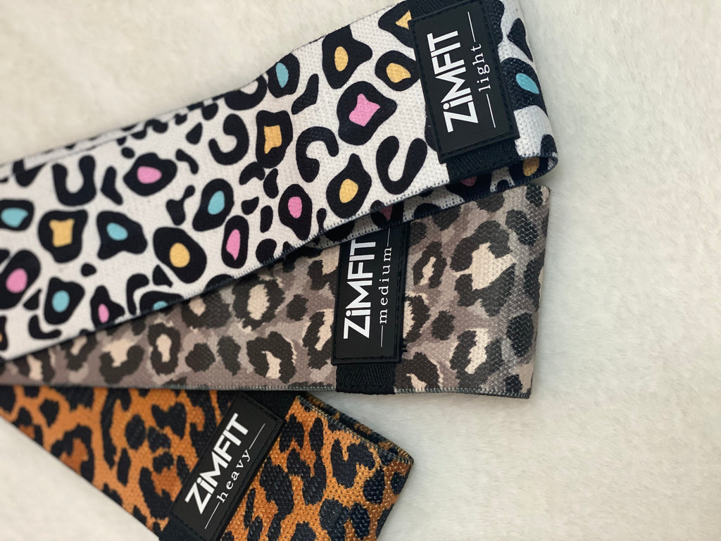 Leopard print resistance bands