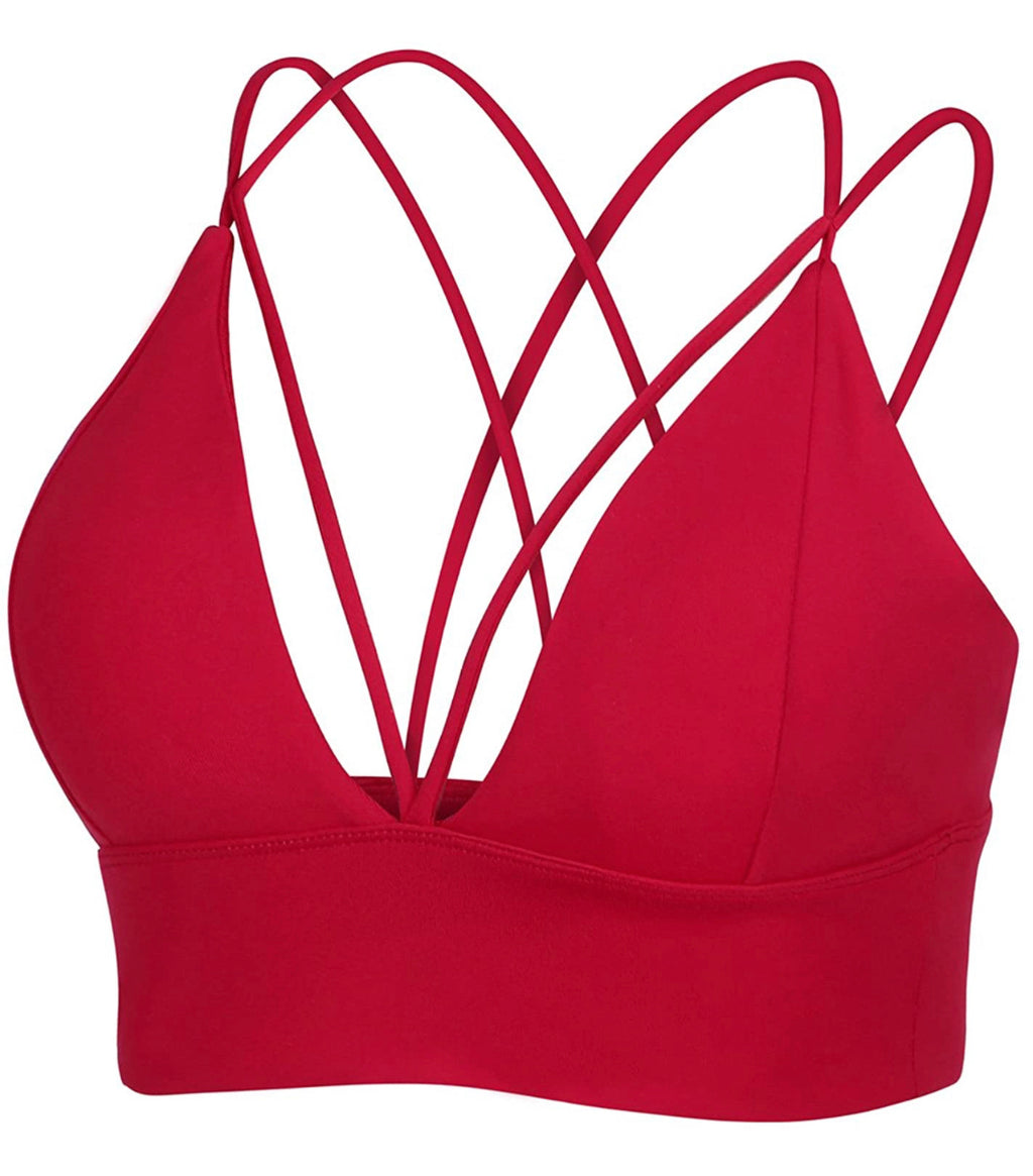Strappy sports bra