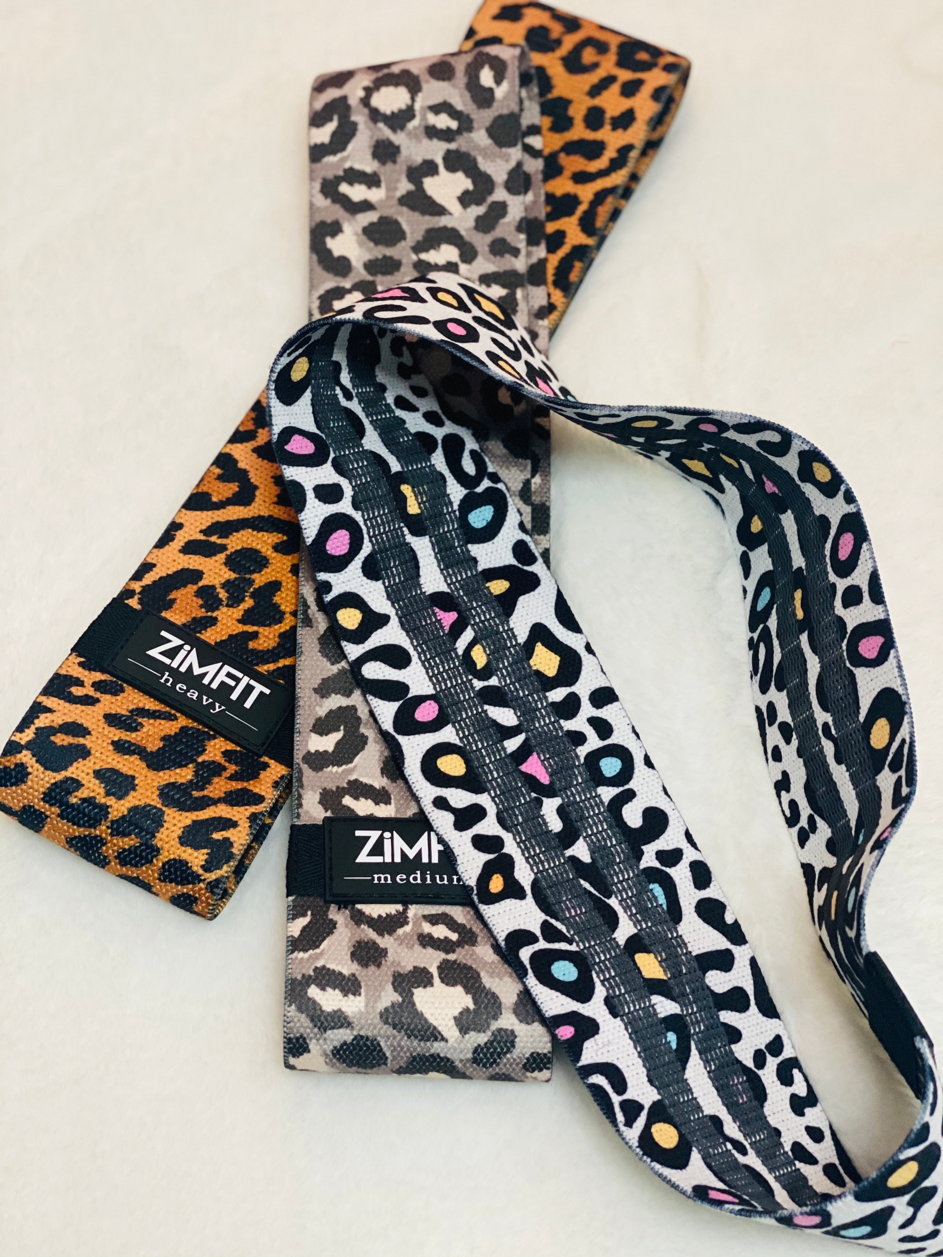 Leopard print resistance bands